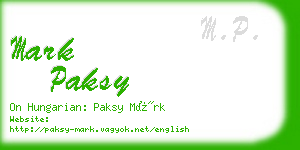 mark paksy business card